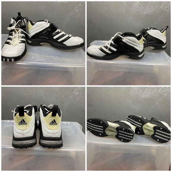 adidas Other - Adidas football CLU600001 black white gold torsion system high top sneakers